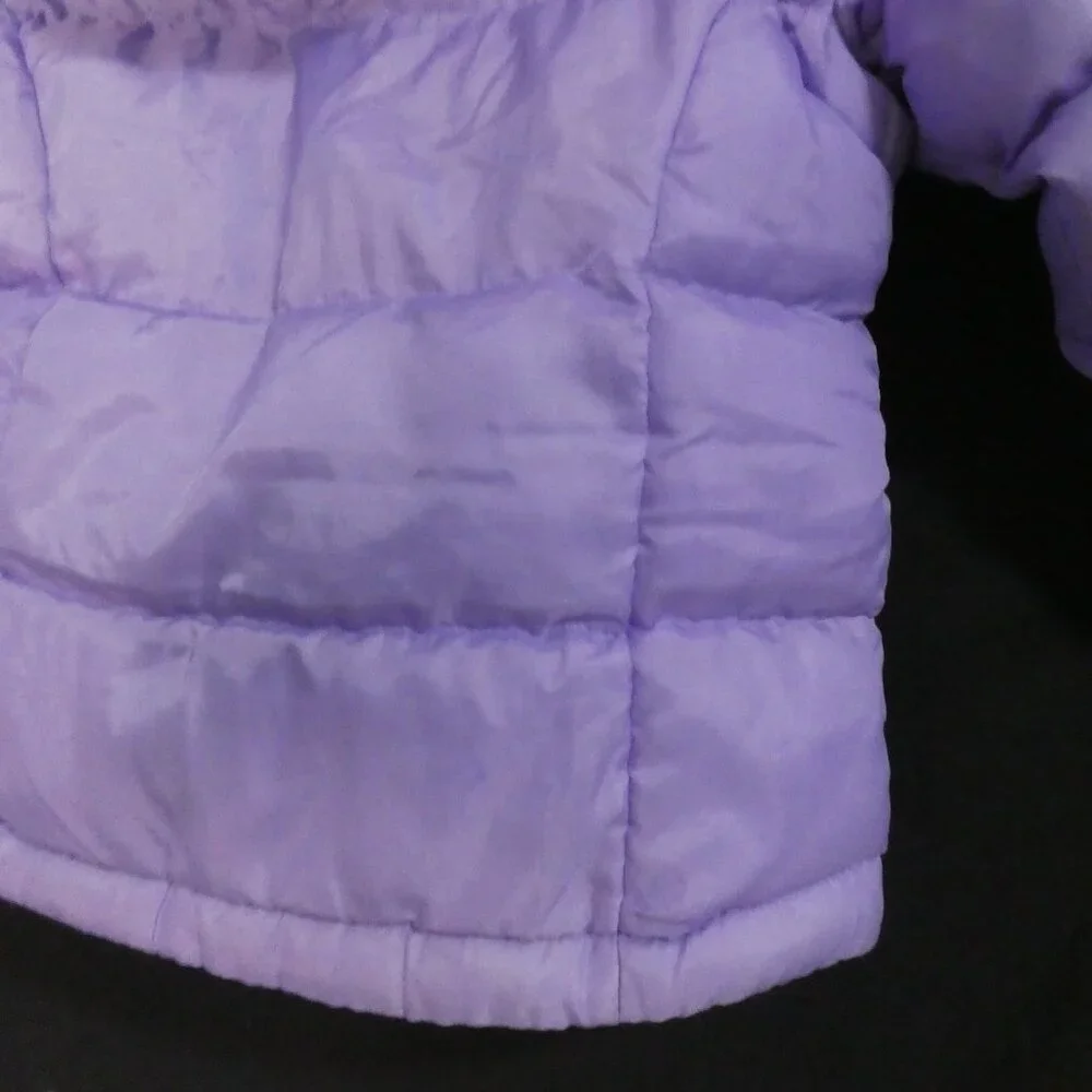 TIMBER OUTERWEAR | size 4 | Purple Fleece Lined Hooded Puffer Jacket / Vest - Picture 15 of 16